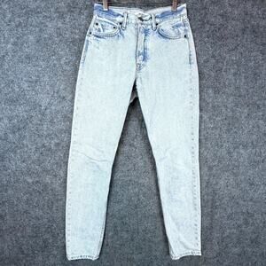 Grlfrnd Karolina Skinny Jeans Womens 25 Blue Never Again Button Fly Light Wash